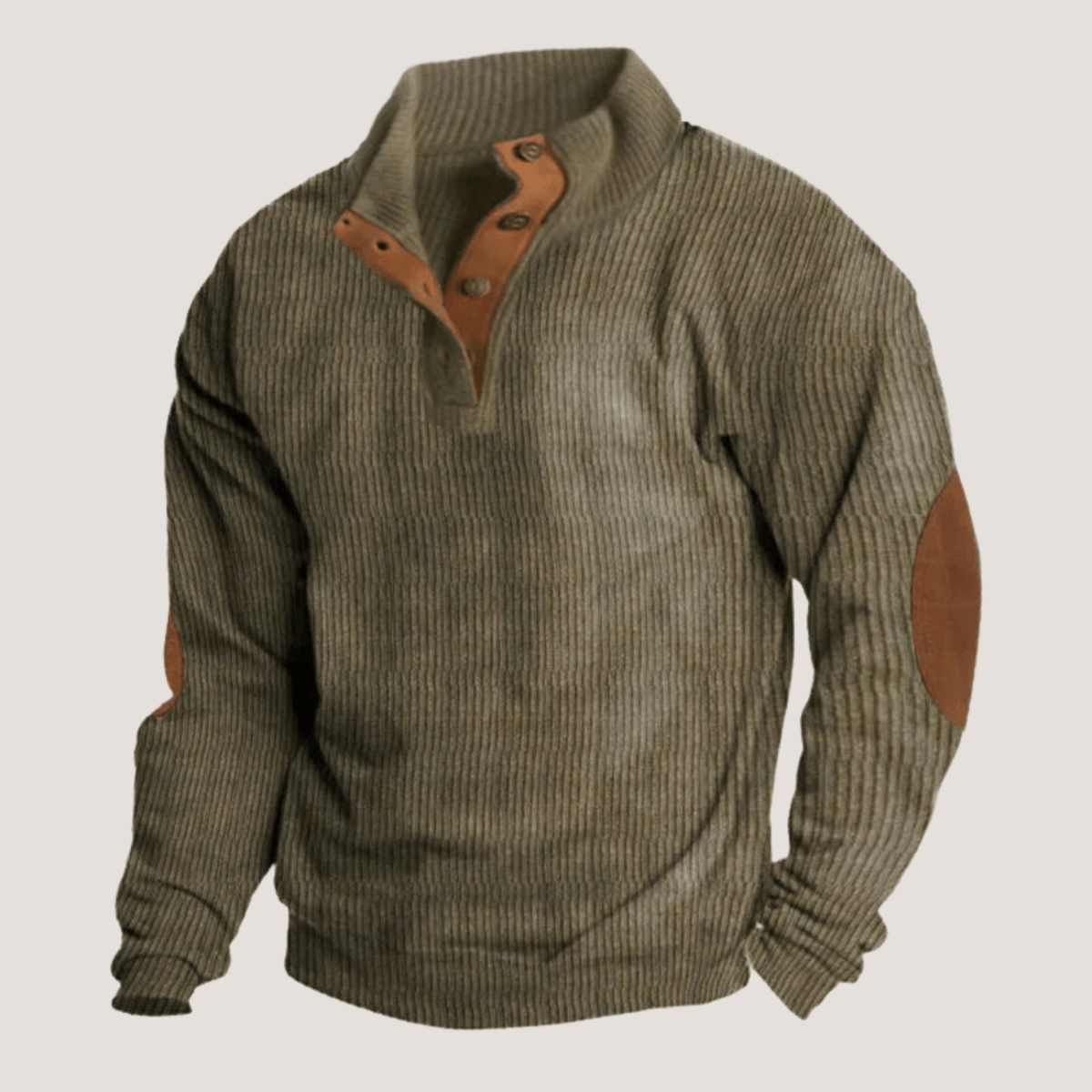 Edoardo Corduroy Sweatshirt with Collar
