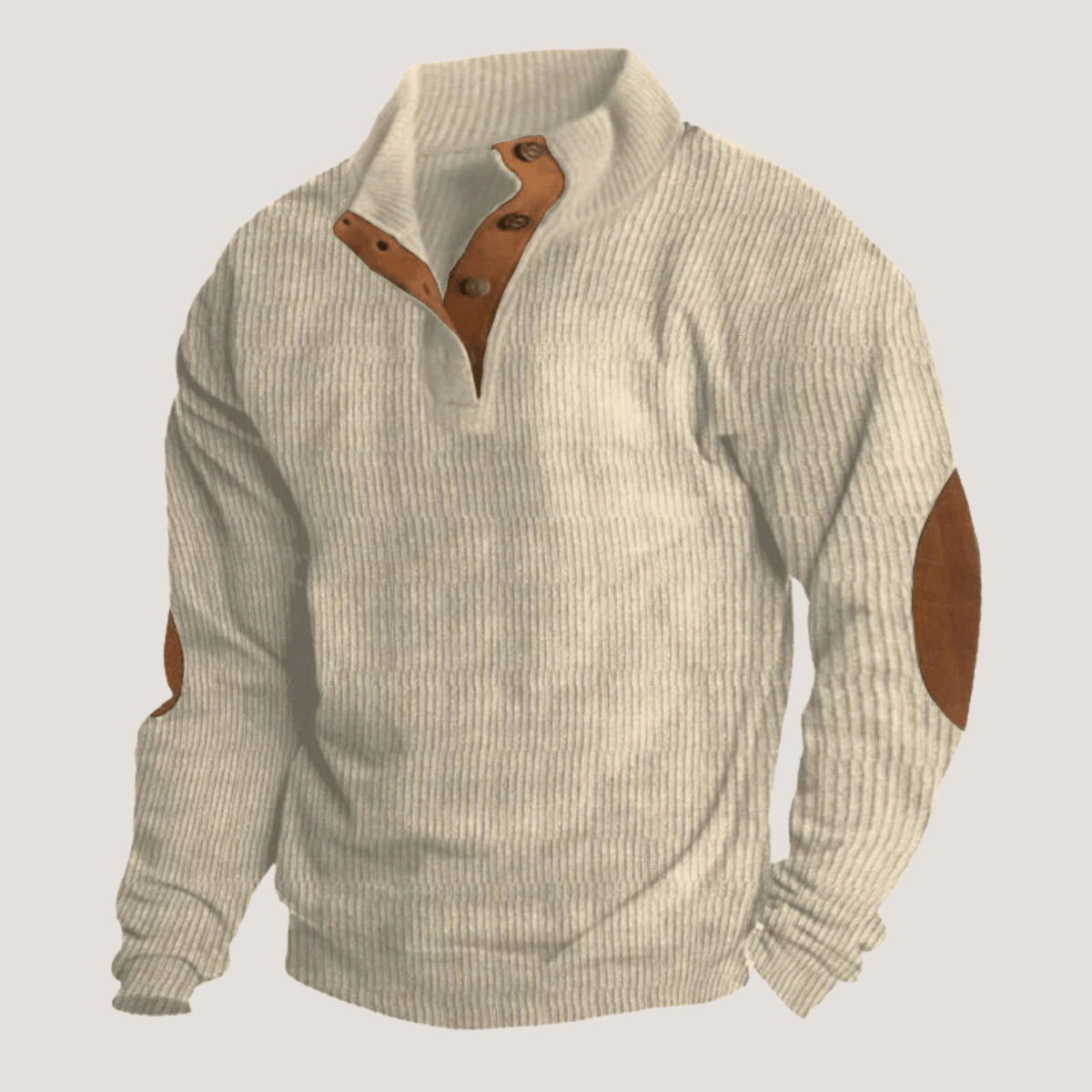Edoardo Corduroy Sweatshirt with Collar