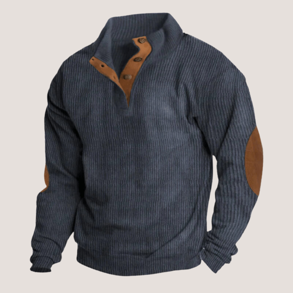 Edoardo Corduroy Sweatshirt with Collar