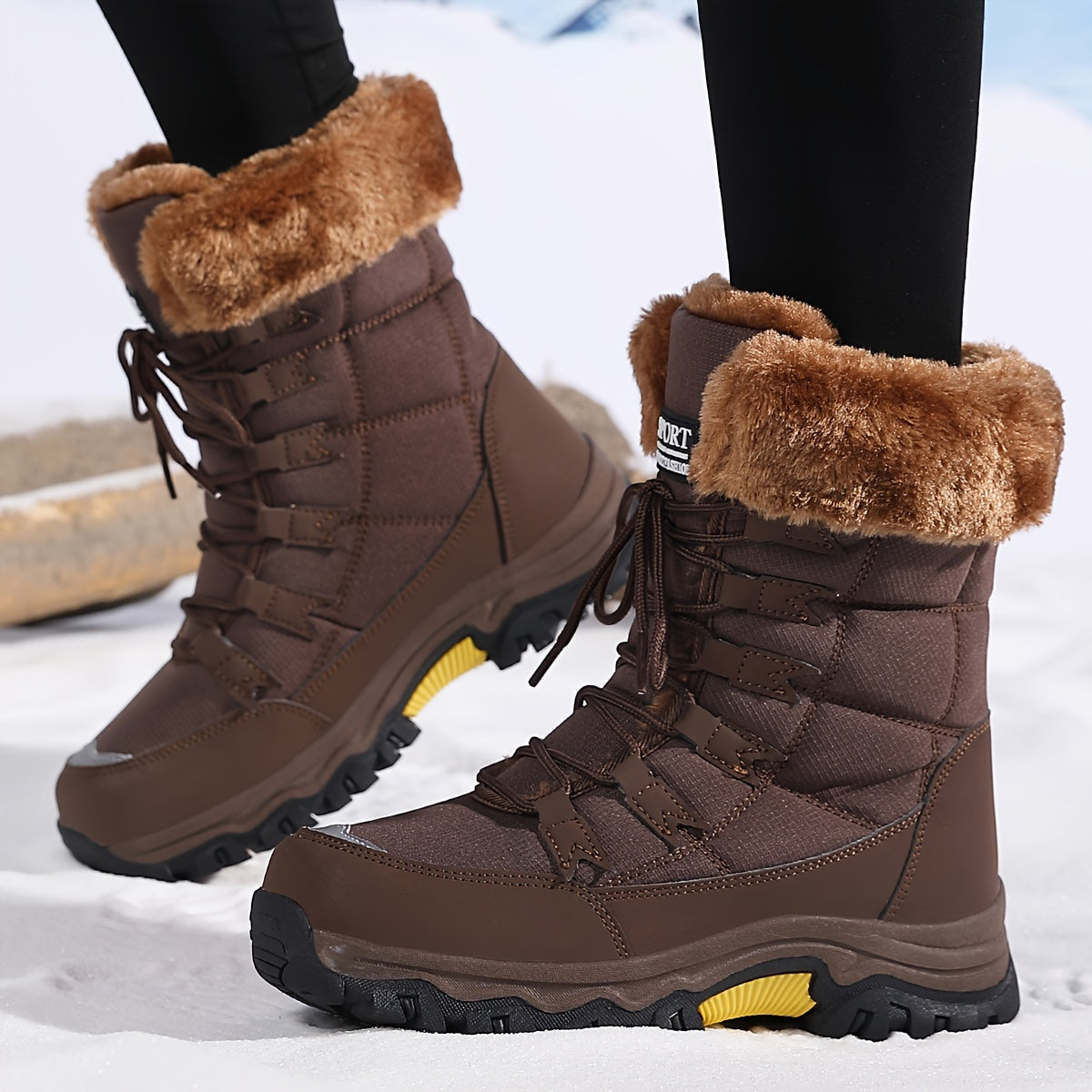 Maya | Waterproof Insulated Snow Boots with Faux Fur