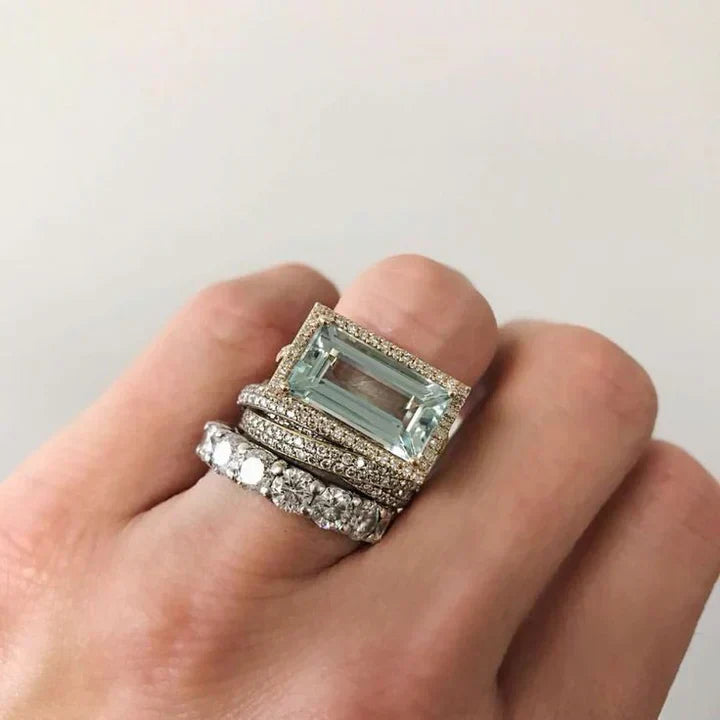 Prism Glow | Vintage silver and turquoise ring
