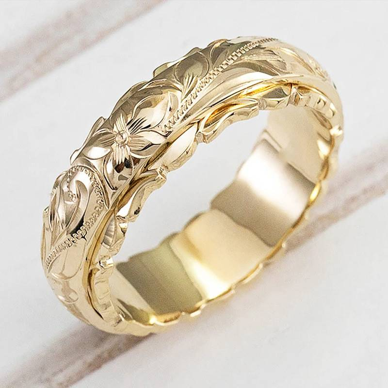 Vine | Vintage gold flower ring