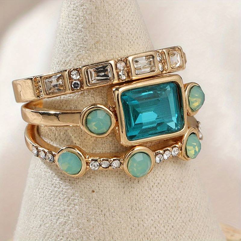 Ophelia | Vintage blue zirconium rings