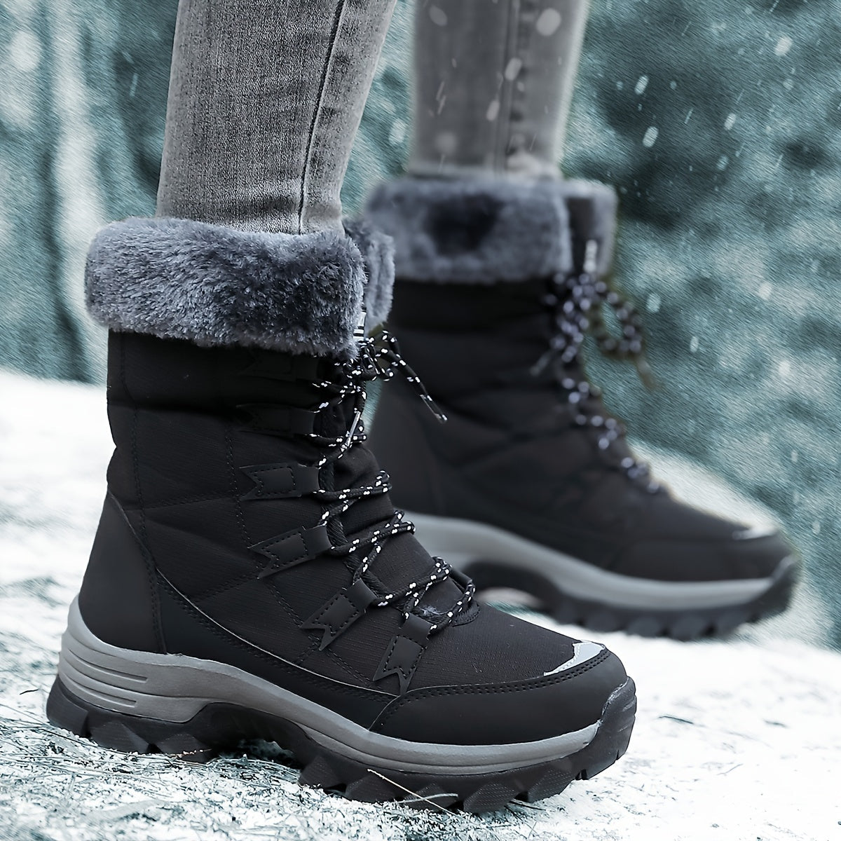 Maya | Waterproof Insulated Snow Boots with Faux Fur
