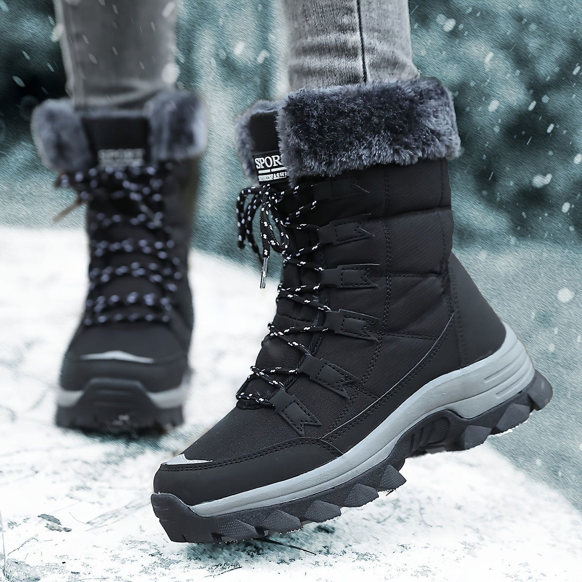 Maya | Waterproof Insulated Snow Boots with Faux Fur