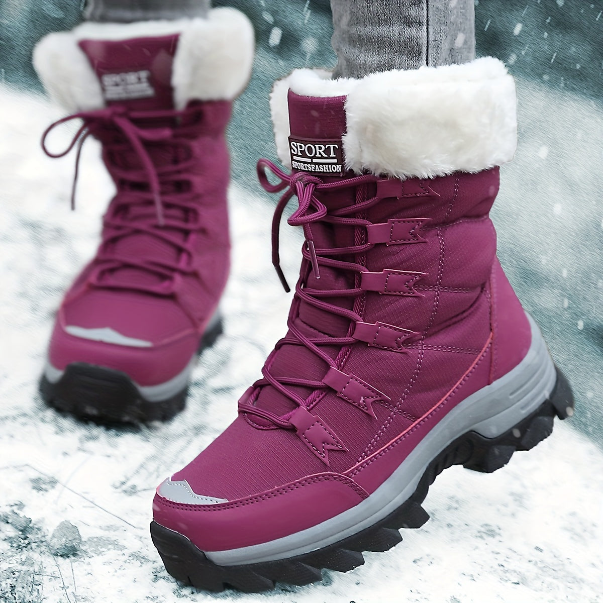 Maya | Waterproof Insulated Snow Boots with Faux Fur