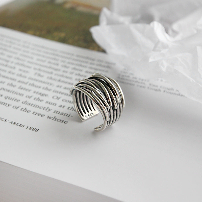Halo | Adjustable silver-plated ring