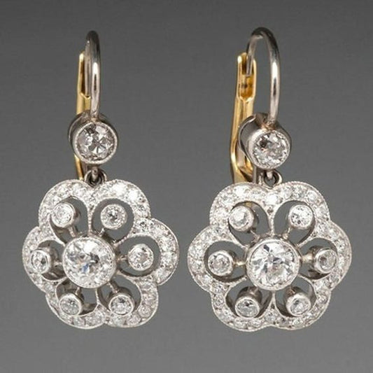 Starlit Petal | Crystal Mandala Earrings