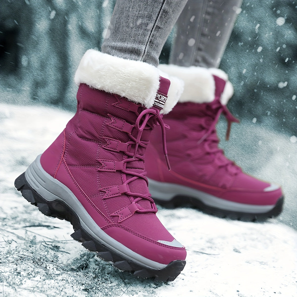 Maya | Waterproof Insulated Snow Boots with Faux Fur