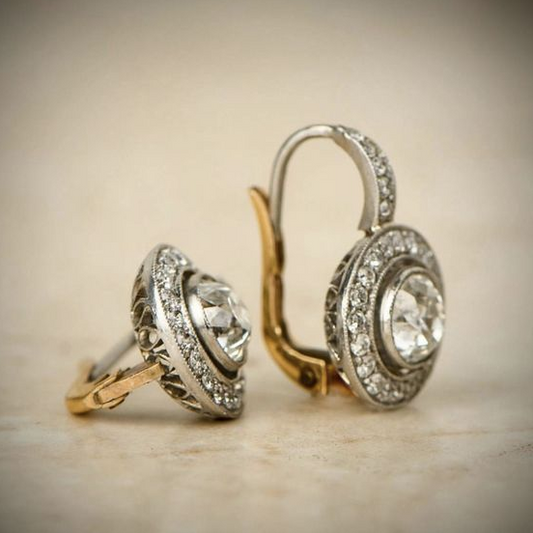 Ivy Bloom | Vintage silver earrings with zirconia
