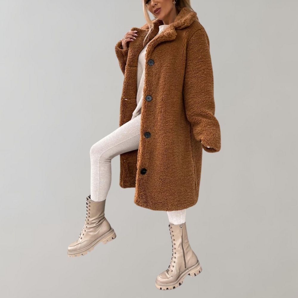 Nancy | Women’s Long Teddy Coat | Winter