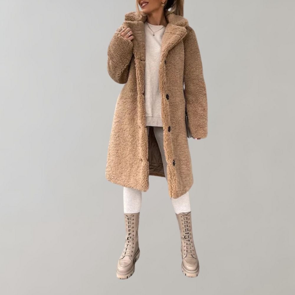 Nancy | Women’s Long Teddy Coat | Winter