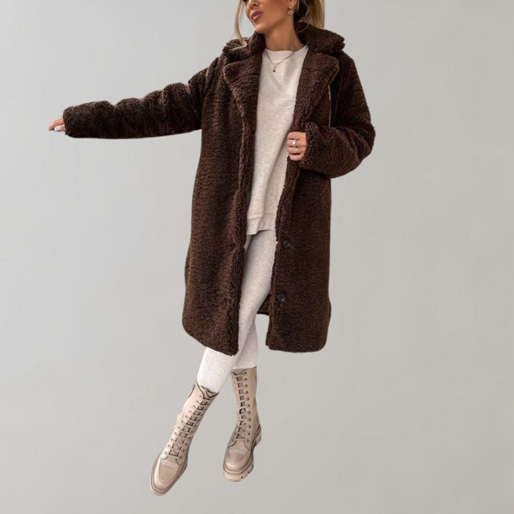 Nancy | Women’s Long Teddy Coat | Winter