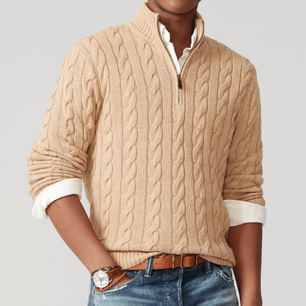 Waylon | Men’s Knitted Sweater | Half - Zip